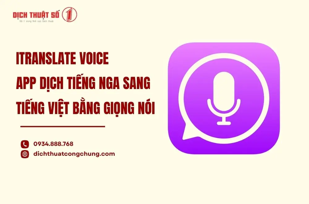 iTranslate Voice - App dịch tiếng Nga sang tiếng Việt bằng giọng nói