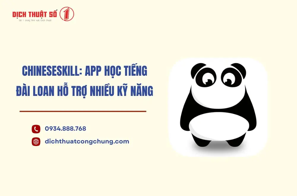 ChineseSkill: App học tiếng Đài Loan hỗ trợ nhiều kỹ năng
