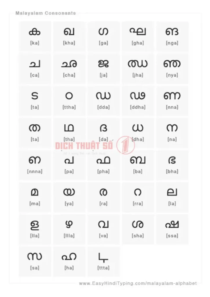 Tiếng Malayalam là một trong những ngôn ngữ chính thức của Ấn Độ