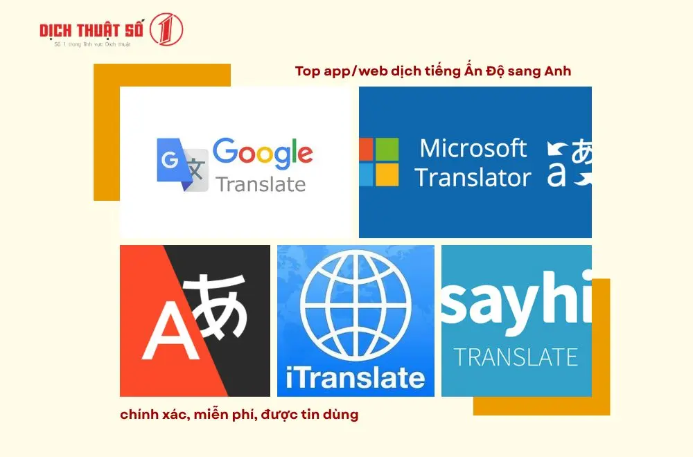 Top app/web dịch tiếng Ấn Độ sang Anh miễn phí, nhanh chóng