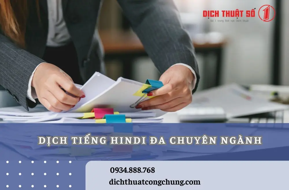 Dịch thuật tiếng Hindi đa chuyên ngành