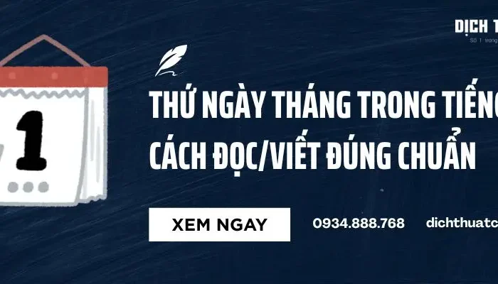Thứ Ngày Tháng Trong Tiếng Nhật: Cách Đọc/Viết Đúng Chuẩn