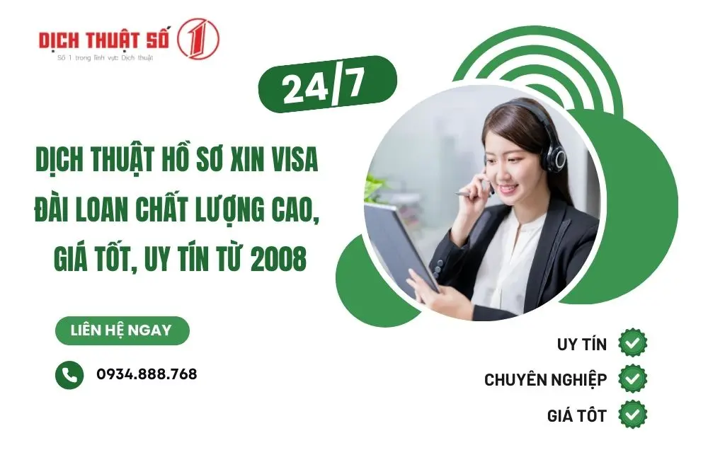 Cách chọn dịch vụ dịch thuật hồ sơ visa Đài Loan chuyên nghiệp