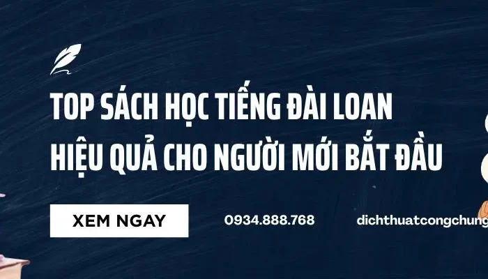 Sách Tự Học Tiếng Đài Loan Tại Nhà Hiệu Quả Cho Người Mới