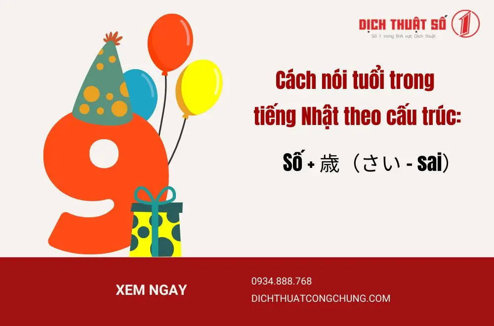 Cách nói tuổi trong tiếng Nhật