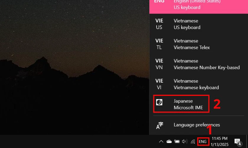 Bước 6 cách cài bàn phím tiếng Nhật trên máy tính Windows